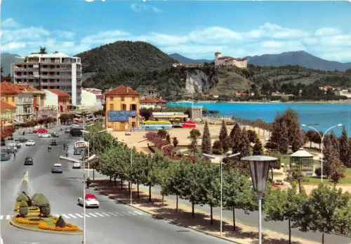 BG11316 lago maggiore arona sallo sfondo la rocca d angera italy