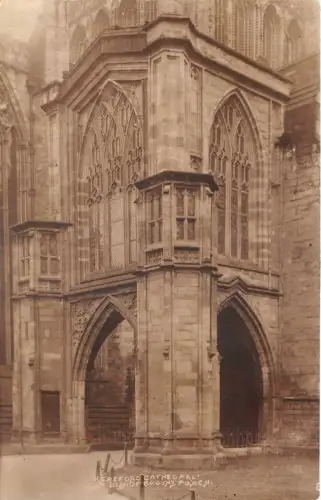 br109135 Hereford Kathedrale Bischof Stände Veranda Echtfoto UK