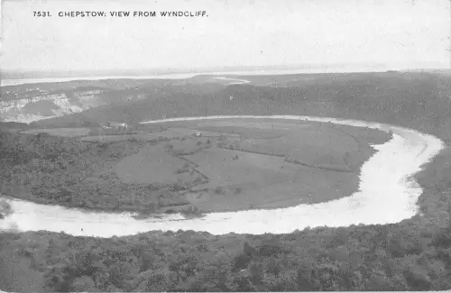 uk23349 view from wyndcliff chepstow wales real photo uk