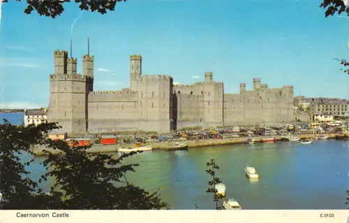 uk9778 caernarvon castle wales uk