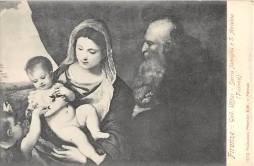 BF40678 Firenze Uffizien Tiziano Gemälde Italien Vierges Jungfrau Stechpalme Dame