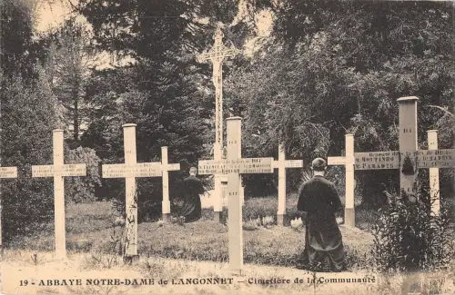 BF6485 abbaye notre dame de langonnet cimetiere de la co france Frankreich