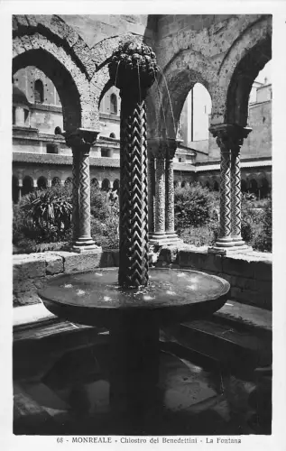 BR71529 monreale chiostro dei benedetini la fontana Echtfoto Italien