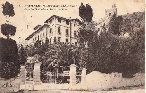 BF17417 grimaldi ventimiglia castello grimaldi e torre italy front/back image