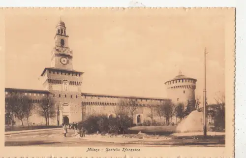 BF17037 castello sforzesco milano italy front/back image