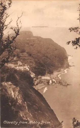 uk23980 clovelly from hobby drive real photo uk