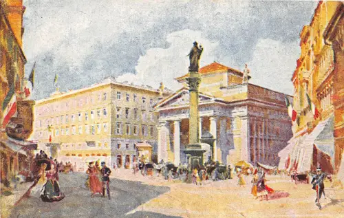 B39420 Venezia Plazza della Borsa italy