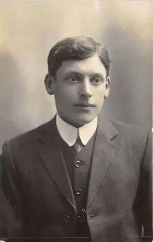 uk52443 young boy real photo uk sutton social history