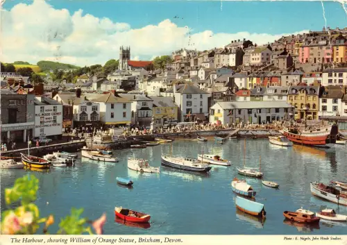 uk46540 william of orange statue harbour brixham uk