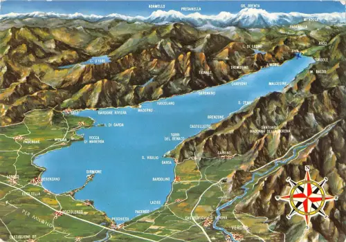 BR49868 Italien milano verona Karte cartes geographiques Italy