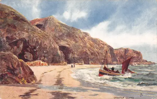 uk4349 lydstep cliffs wales uk