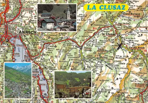 BR42873 la clusaz Karte cartes geographiques Frankreich