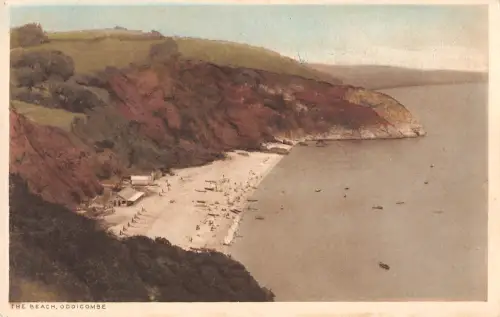 uk2591 the beach oddicombe real photo uk