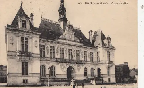 BF12202 niort d s; hotel de ville france front/back image