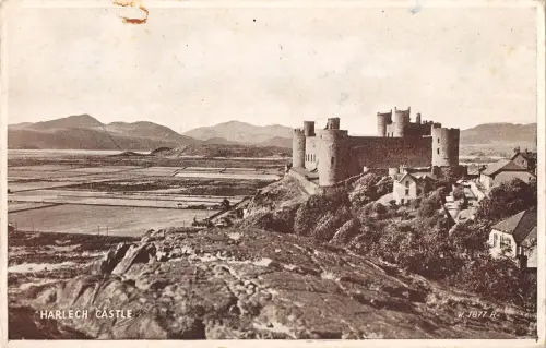 uk337 harlech castle wales real photo uk