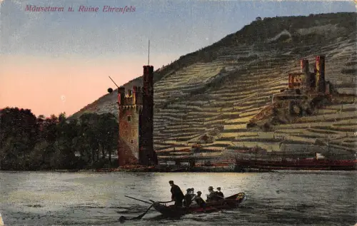 BR42203 Mauseturm u Ruine ehrenfels germany
