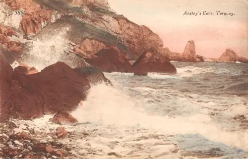 uk24546 ansteys cove torquay real photo uk