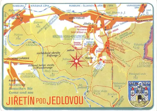 B98970 jiretin pod jedlovou tschechische karten cartes geographiques