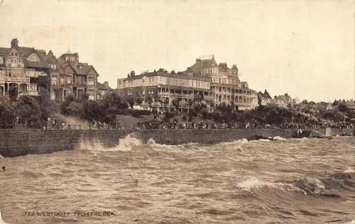 uk23566 westcliff from the sea real photo uk