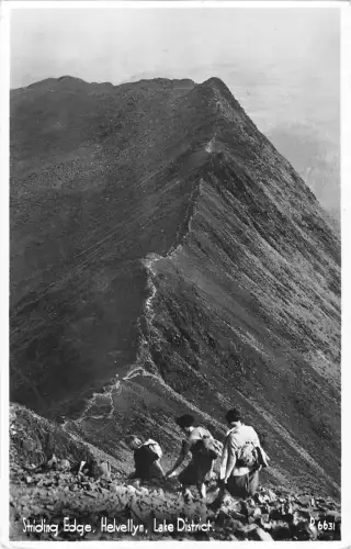uk22655 striding edge helvellyn lake district real photo uk