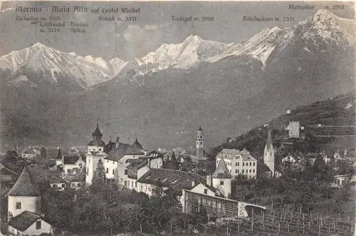 B6115 Italien Meraner Maia Alta col Burg Winkel 1914