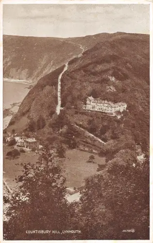 uk19772 countisbury hill lynmouth real photo uk