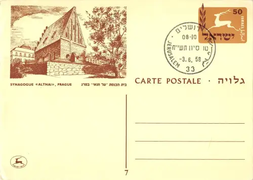 B95693 Synagoge Altnai Prag Israel