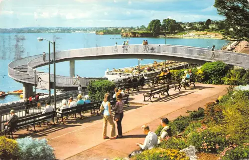 uk11253 tropical gardens and sea front torquay uk