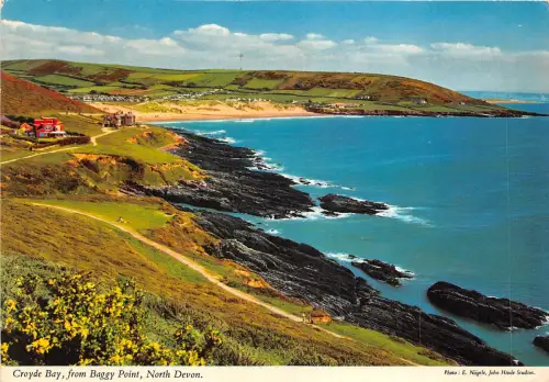 uk49908 croyde bay from baggy point north devon uk