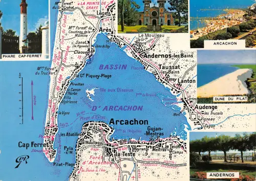 B108206 Frankreich Bassin d'Arcachon Dune du Pilat, Andernos Phare Echtfoto UK