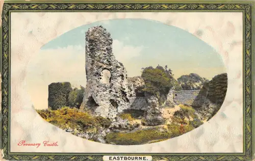 uk25723 pevensey castle eastbourne uk