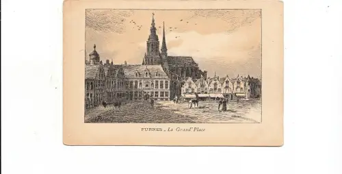 BF11523 furnes la grand place france front/back image