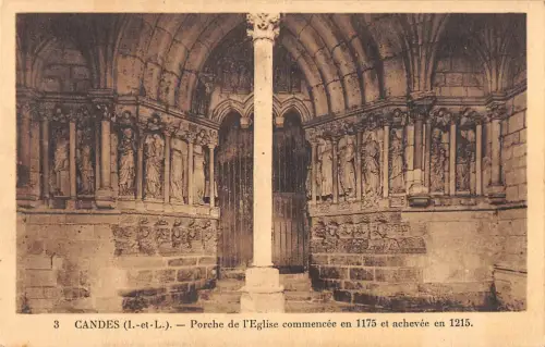 BF6977 candes porche de l eglise startee france Frankreich