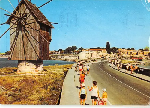 B109878 Bulgarien Nessebyr Mühle Promenade Panorama Moule