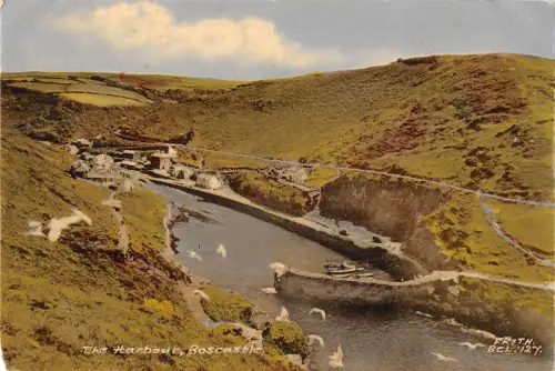 uk2213 the harbour boscastle cornwall real photo uk