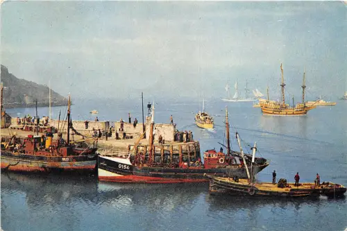 uk46542 harbour showing mayflower II brixham uk
