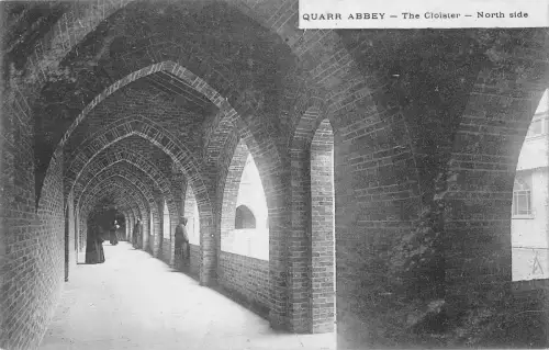 uk17757 the cloister quarr abbey isle of wight real photo uk