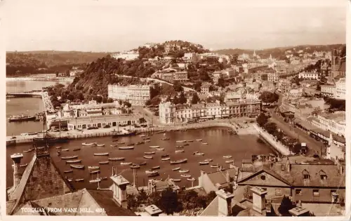 uk19577 torquay from vane hill real photo uk