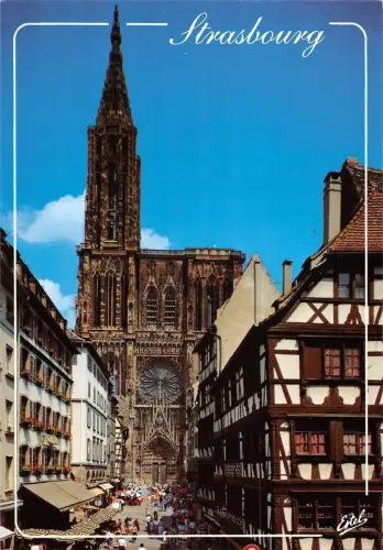 BR85591 strasbourg la rue merciere et la cathedrale france