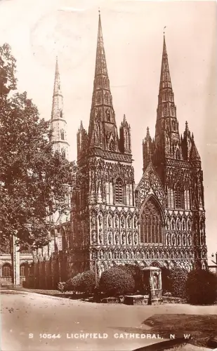 BR69871 lichfield cathedral real photo uk