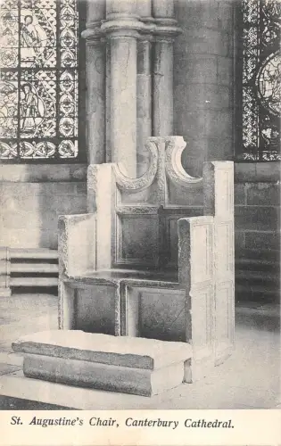 uk4378 st augustines chair canterbury cathedral real photo uk