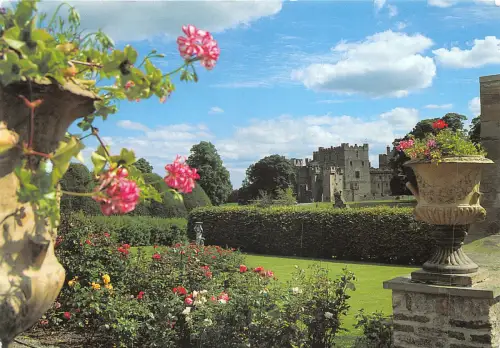 uk44455 raby castle from rose garden durham uk