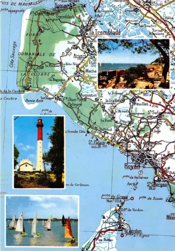 BF40950 la presqu ile d arvert et la cote beaute france map cartes geographiques
