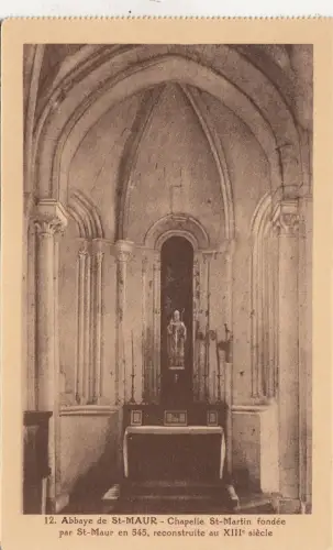 BF12378 abbaye de st maur chapelle st martin fondee france front/back image