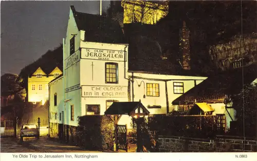 auk41009 ye olde trip to jerusalem inn nottingham real photo uk