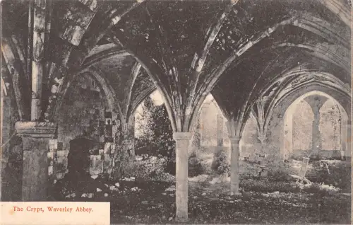 uk56 Waverley Abbey the crypt real photo uk