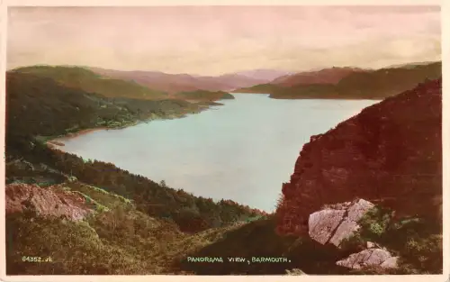 uk18338 panormama view barmouth wales uk