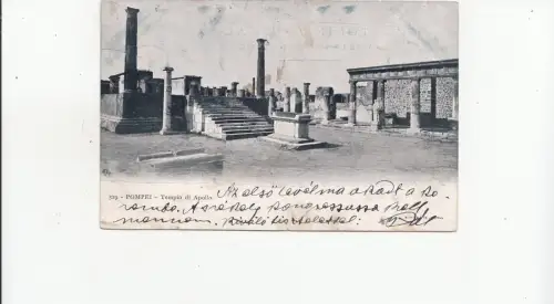 B80074 pompei tempio di apollo italy front/back image