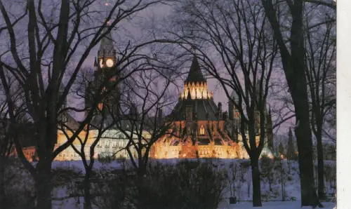 BF26855 ottawa ontario capital paliament building canada front/back image