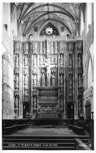 BR77421 St Albans Abtei Hochaltar Echtfoto UK
